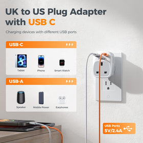 TESSAN compact travel adapter saves space in luggage