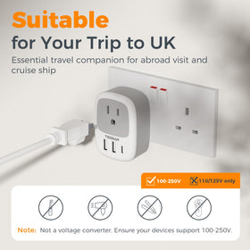 TESSAN cruise ship-friendly design keeps outlets accessible on voyages.