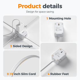 Cruise and travel ready TESSAN power strip fits luggage