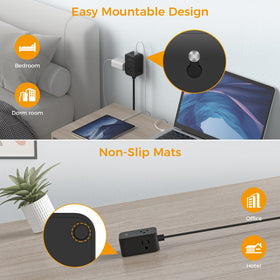 TESSAN power strip in dorm or cruise setups for convenient charging
