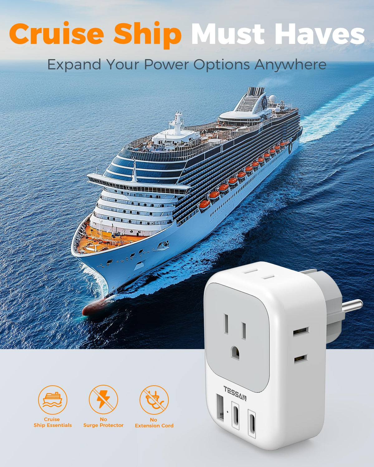 Dual USB-C and USB-A ports offer flexible charging options