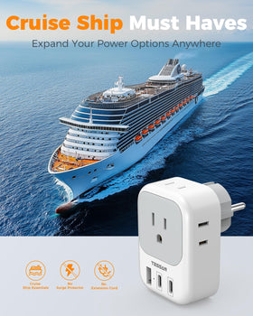 Dual USB-C and USB-A ports offer flexible charging options