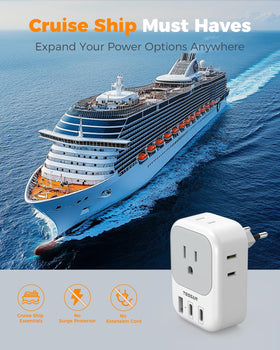 TESSAN Europe travel plug voltage note to check compatibility.