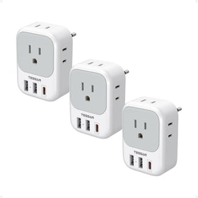 TESSAN European travel plug adapter with USB-C 20W PD, ideal for fast charging on the go
