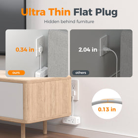 TESSAN flat-head design fits tight spaces behind furniture