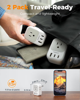 TESSAN reminder that the adapter is not surge protected for safe use.