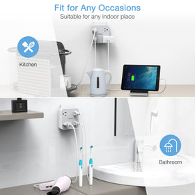 TESSAN outlet extender with surge protection for dorms and small offices