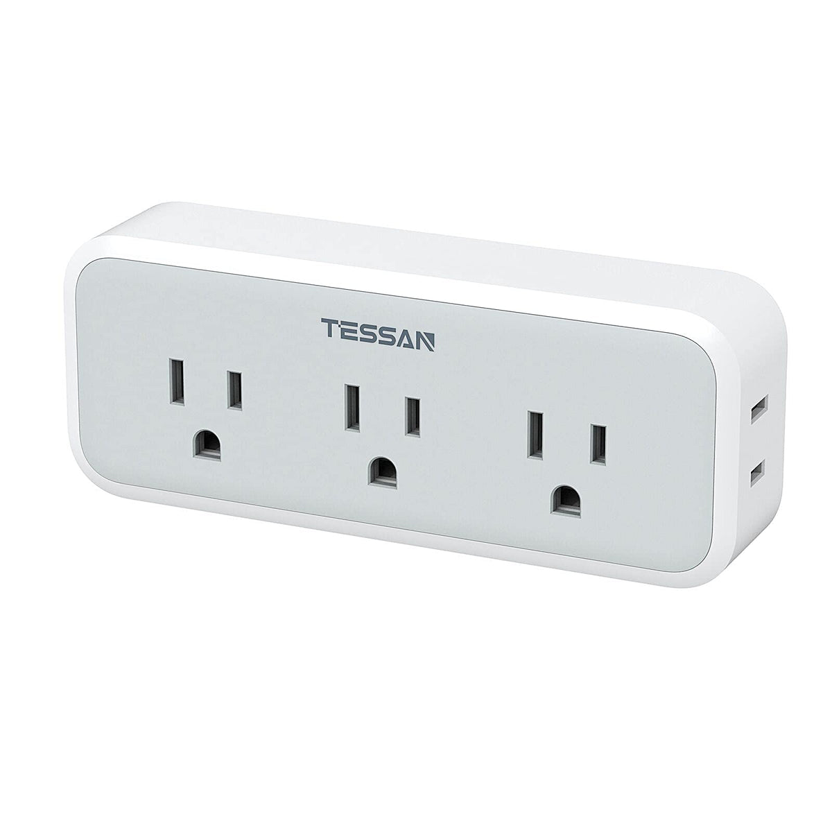 TESSAN multi plug outlet extender with five outlets for simultaneous device charging.