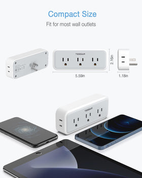 TESSAN office, kitchen, or dorm setup stays powered with ease.