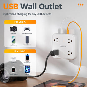 TESSAN stabilizing rod design keeps the outlet securely mounted