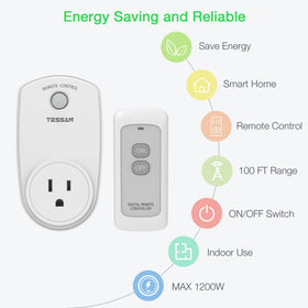 TESSAN remote-button usage showing convenient on/off control.