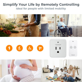 TESSAN outlet with compact plug-in design keeps other sockets free.