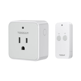 TESSAN remote control outlet front view showing compact design for space-saving lamp control.