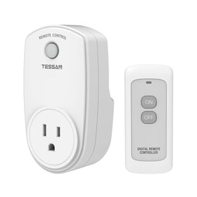 TESSAN remote-control outlet front view for easy lamp control.