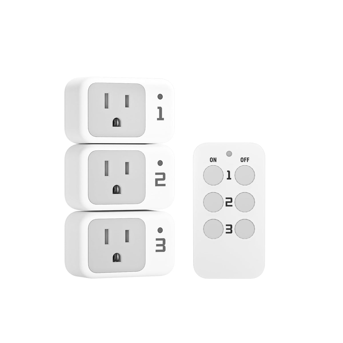 TESSAN remote control outlet, pre-paired for quick setup and easy use.