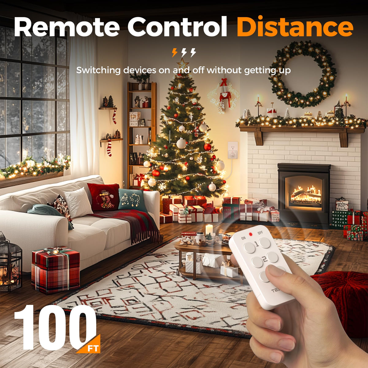 Close-up of the TESSAN remote-control device for easy control