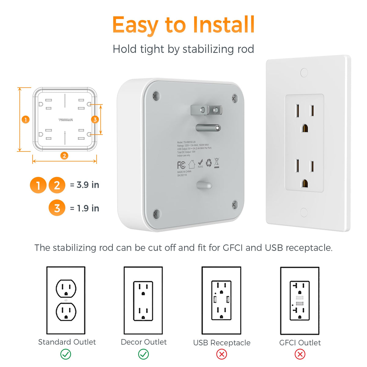 TESSAN surge protector shields devices from power spikes