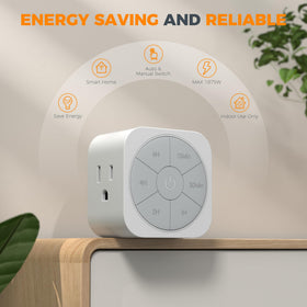 TESSAN timer outlet indoor easy setup with preset buttons for 15min to 6h