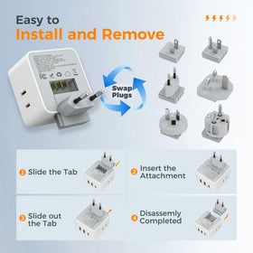 TESSAN compact backpack-fit travel adapter design.