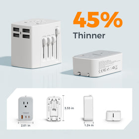 TESSAN adapter with USB-A port for flexible charging anywhere.