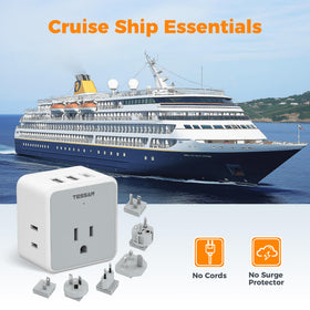 TESSAN worldwide-type support shows EU, UK, US, AU plug types.