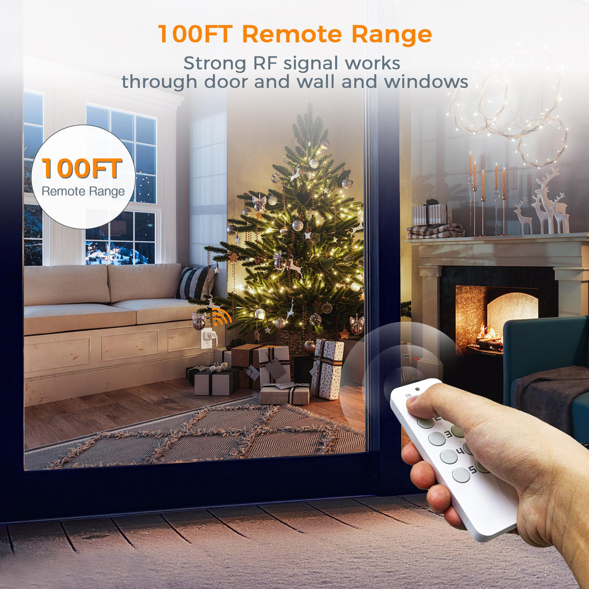 TESSAN two remotes included provide flexible control from sofa or bed.