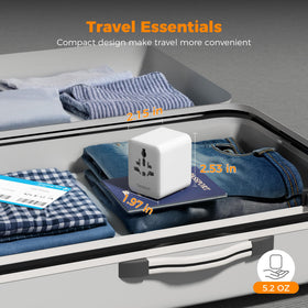 TESSAN in-use on hotel desk shows convenient charging during trips.