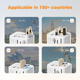 TESSAN USB ports close-up, showing USB-C and USB-A versatility.
