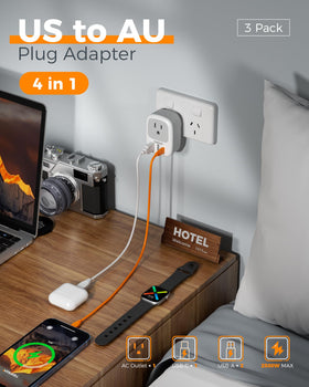 TESSAN USB-C port delivers fast charging for compatible devices.