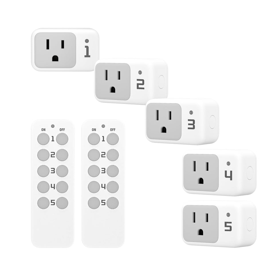 TESSAN wireless remote outlet setup demonstrates plug-and-play convenience for lamps.