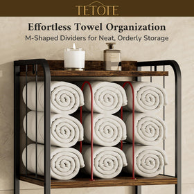 Durable steel frame of the TETOTE rack for long-lasting use
