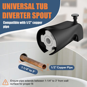 TEVIORA slip-fit 1/2-inch copper connection ensures secure, tool-free installation.
