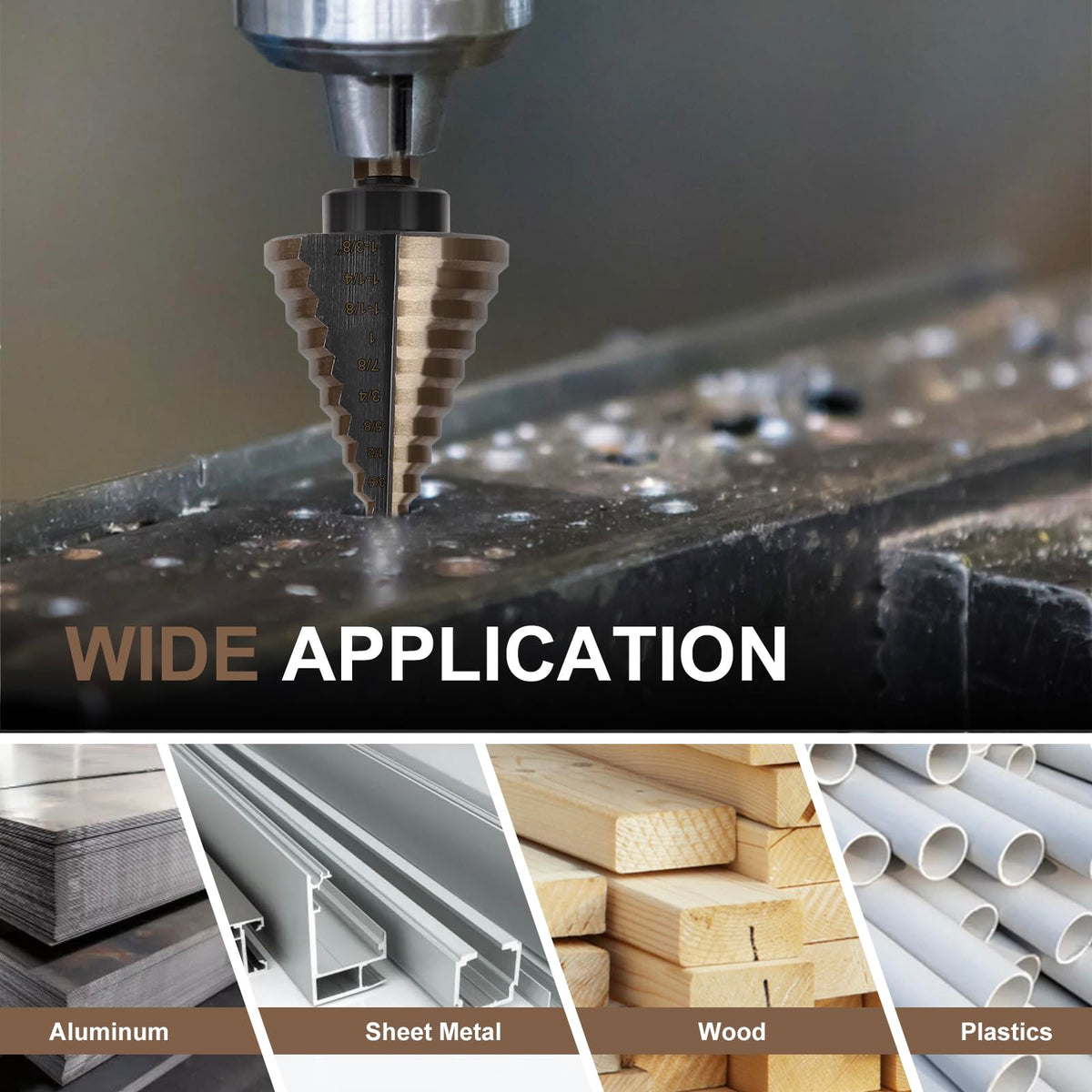 TEWORDA center punch included for accurate hole starts