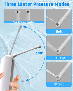 Texpot bidet with three spray modes for customizable cleansing on the go.