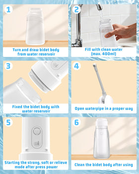 Texpot bidet supports children's hygiene and elderly care on the go.