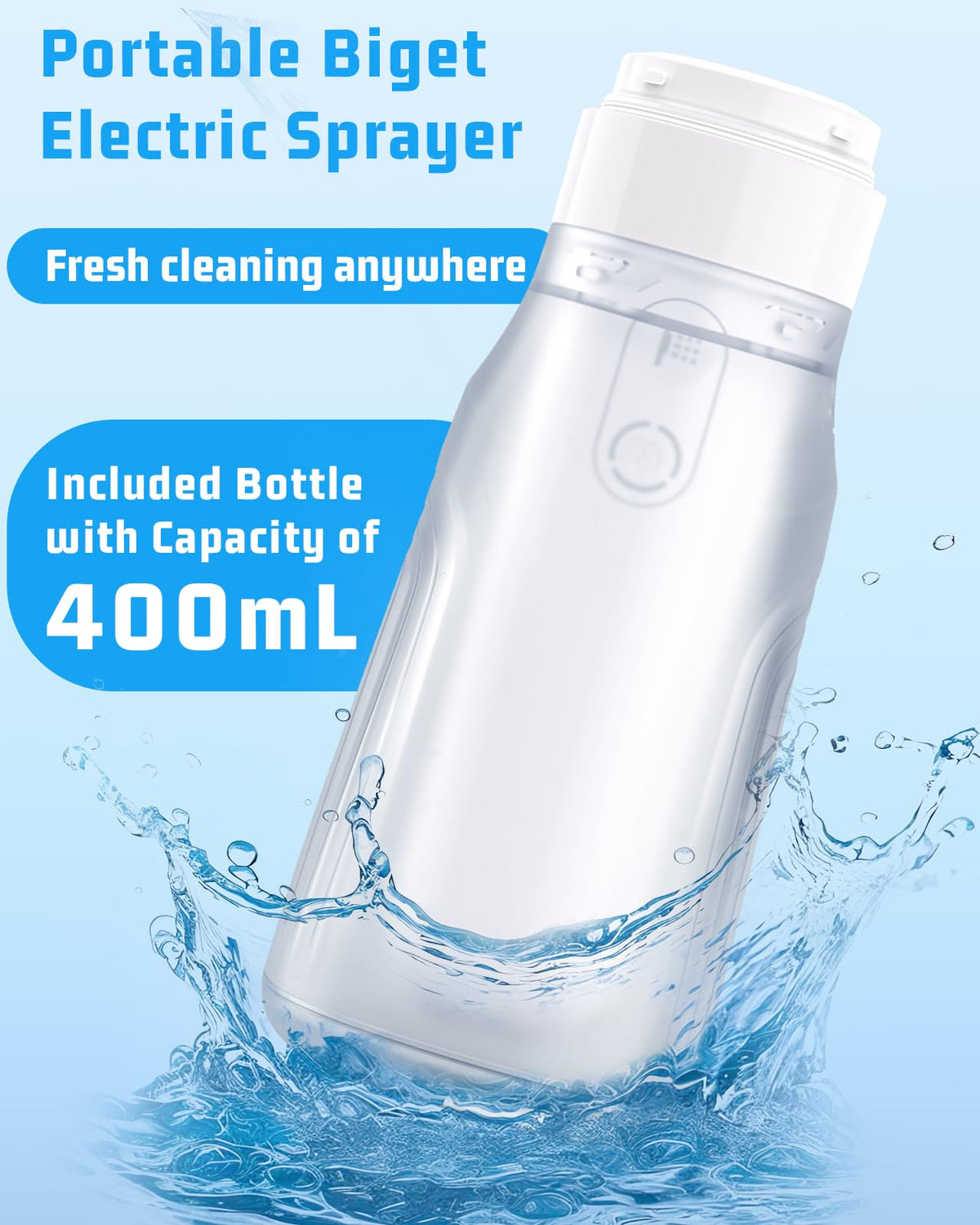 Texpot bidet with 800mAh rechargeable battery for multiple uses.