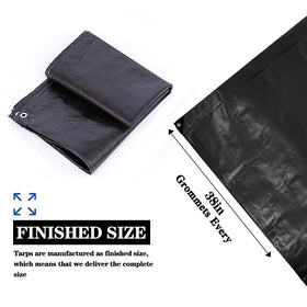 TEZONG heavy-duty tarp for camping, cars, boats, and patio furniture