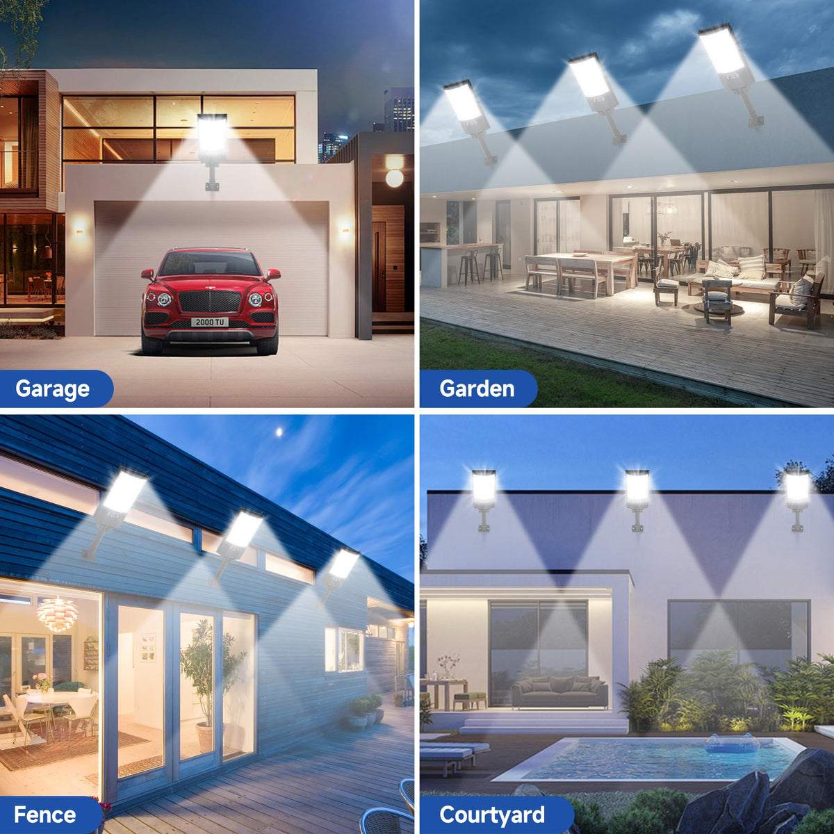 TFKK 6500K cool white floodlight brightens porches and driveways