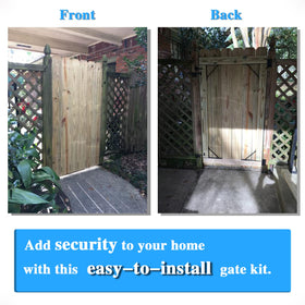TFMUZERT easy-install 20-minute 2x4 wood shows quick sag-free gate assembly.