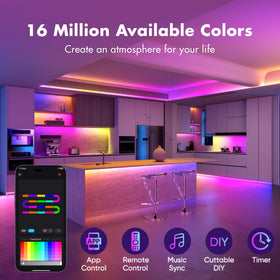 TFZBA LED strip lights easy-install for quick room transformation.