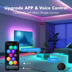 TFZBA LED strip lights music-sync react to rhythms for immersive vibes.