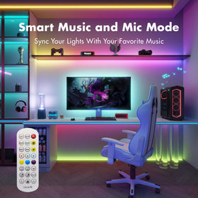 TFZBA LED strip lights voice control for hands-free operation with Alexa/Google.
