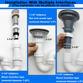 TGEOND P-Trap kit universal fit supports most kitchen and bathroom sinks