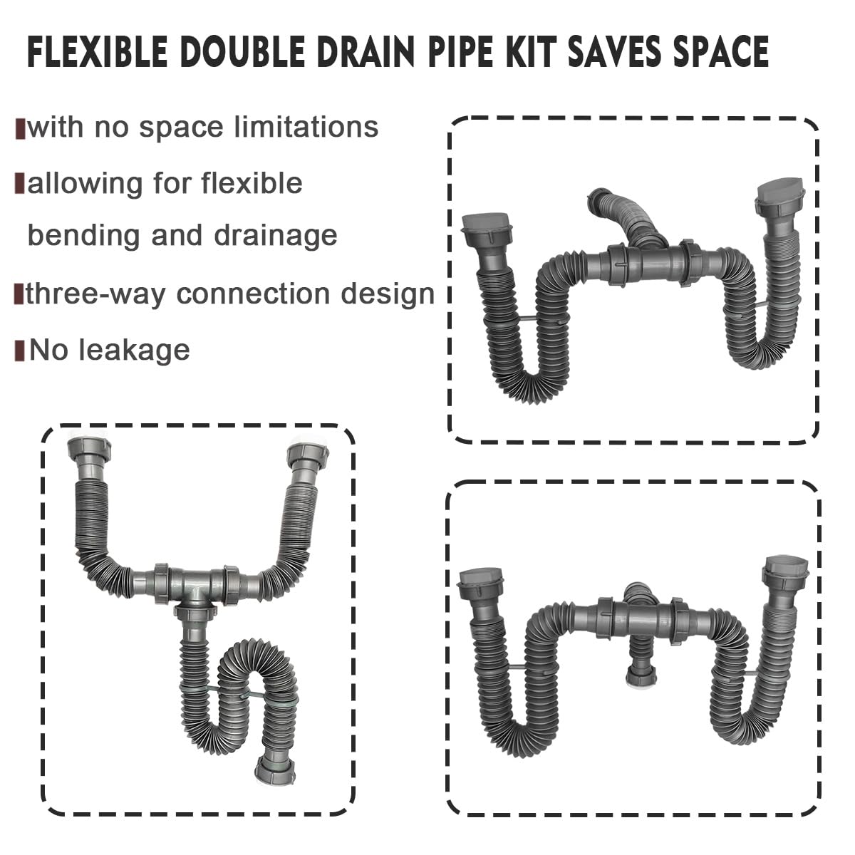 TGEOND three-way connection aids cleaning and quick unclogging.