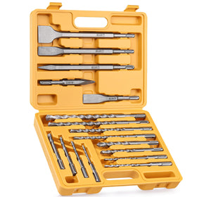 TGFTGF 17-piece SDS-Plus bits set with case for versatile masonry drilling