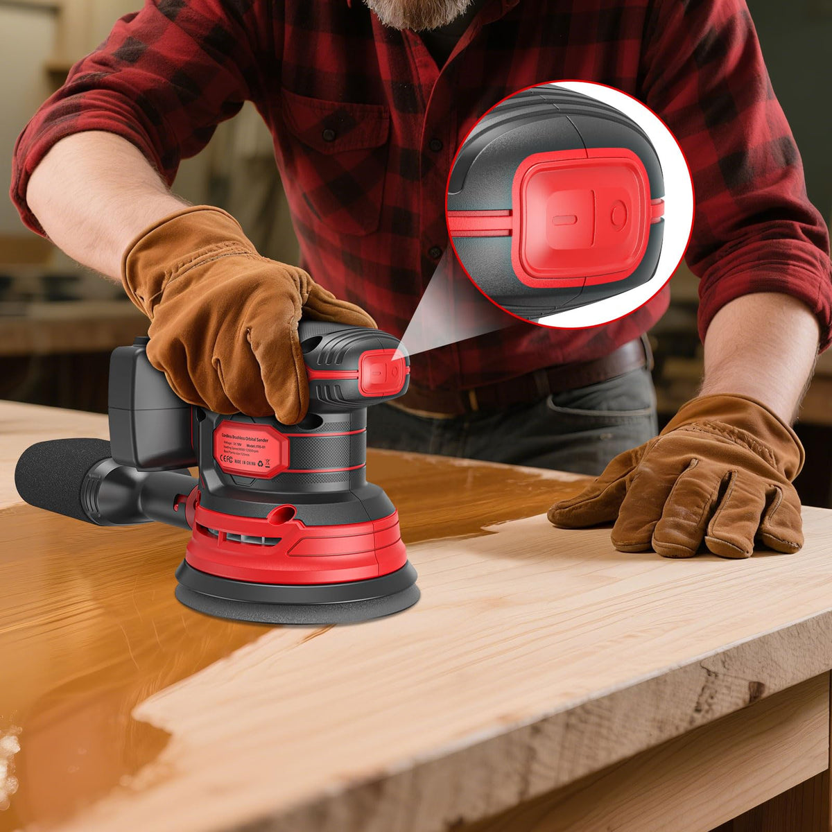 Optimized ventilation on ThagBrco sander helps prevent overheating during long sessions