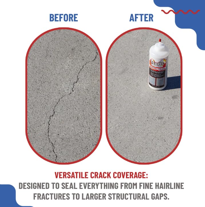 Tharos Magic Crack Filler applies to dampened crack for clean, mess-free installation.