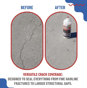 Tharos Magic Crack Filler applies to dampened crack for clean, mess-free installation.