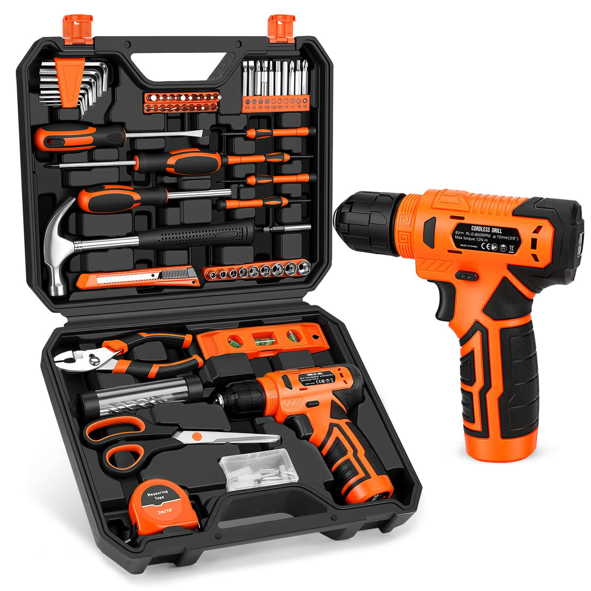 Thatool 139-piece tool set case view for fast, organized home repairs.