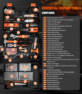 Thatool toolbox with detachable drawer keeps tools organized for quick projects.